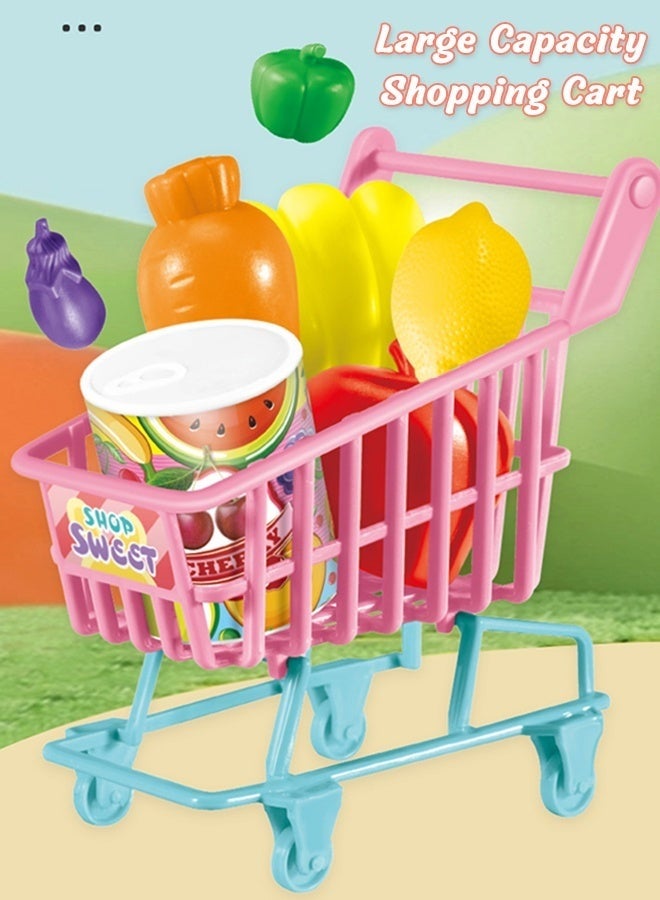 DURKU Cash Register Toy, Multi-Function Simulated Cash Register Toy with Shopping Cart, Calculator Supermarket Grocery Store Play set, Smart Cash Register Toy, Cash Register Toy with Light and Music - Image 4
